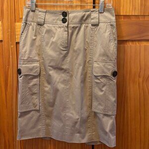 Burberry Beige Midi Skirt Size 6